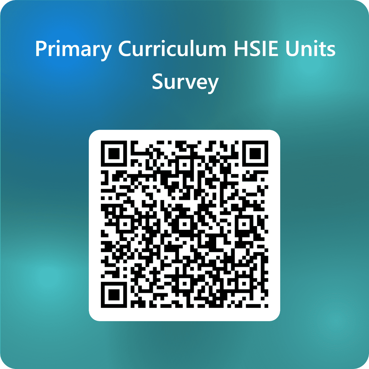 QR code for HSIE K to 6 units survey