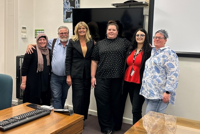 TAFE ESL Student Support Officers Rolla Manzalji, Glenn Johnson, Nicole Flemming, Amy Simpson, Maddie Sain, Cassie Donnelly