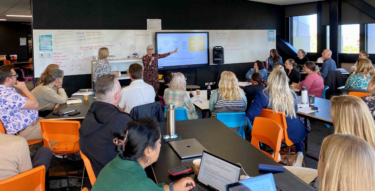 SLI Director Joanne Jarvis and Principal Karen Maraga present to middle leaders in Ballina.