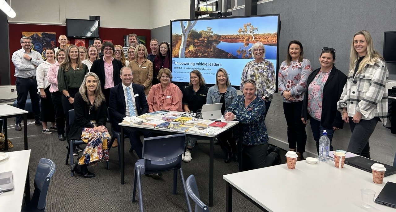 Middle leaders from the South Coast Network with the SLI team.