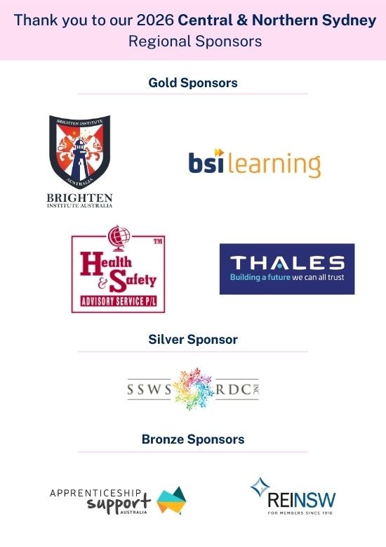 2026 Central and Northern Sydney Regional Sponsors logos