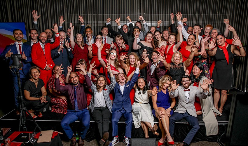 Group photo of award winners.