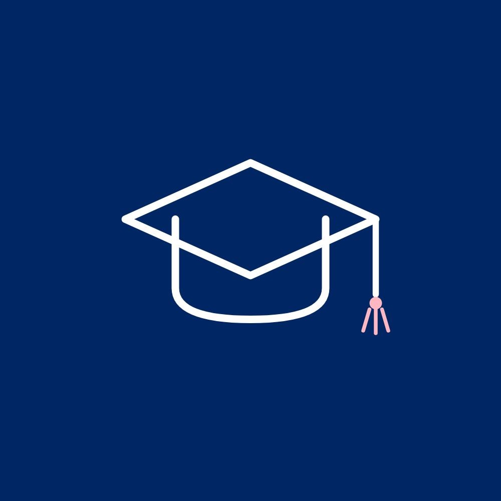 Become a teacher, graduation cap