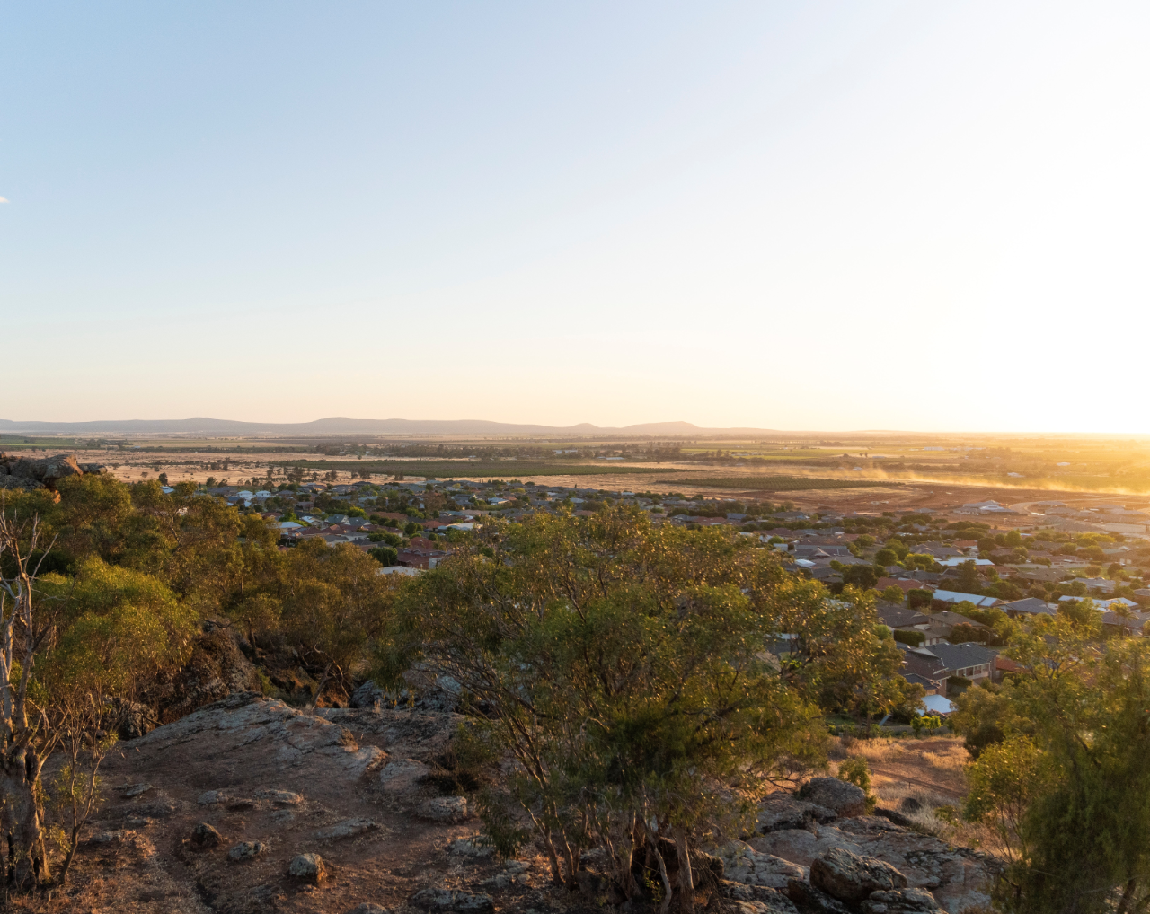 View of Griffith NSW from lookout