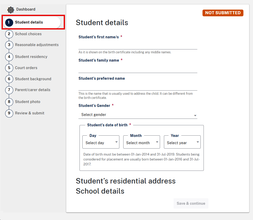 Example screenshot