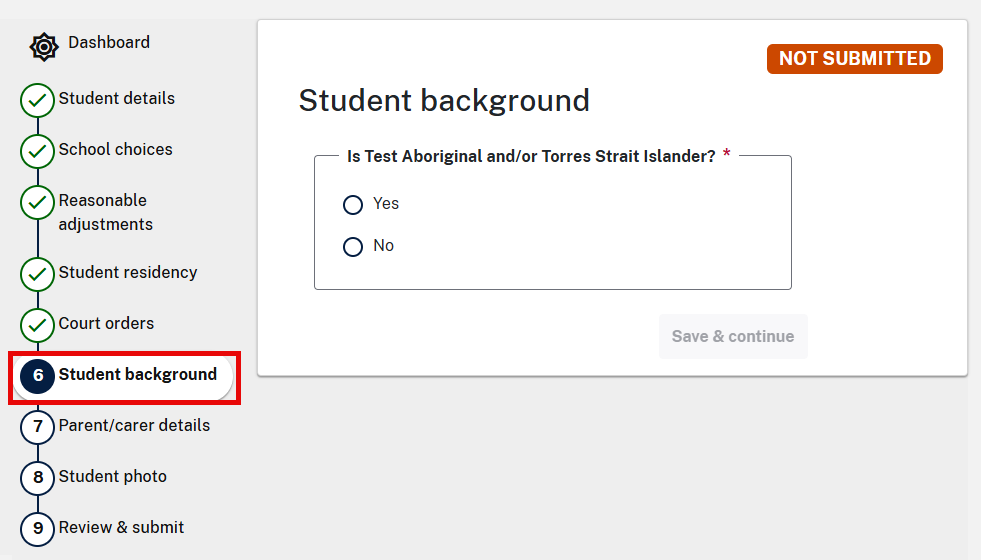 Example screenshot