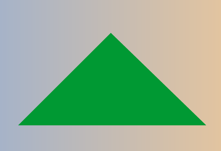 a large triangle shape made of tangram pieces