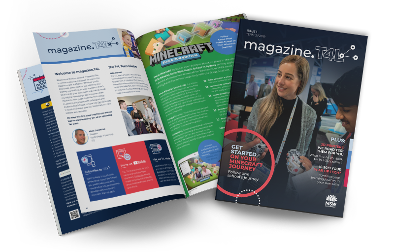 Cover and open page of T4L Magazine issue 1