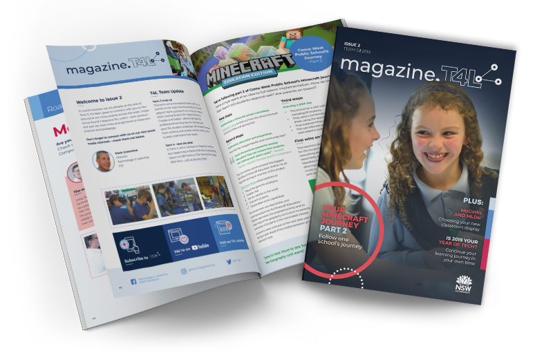 Cover and open page of T4L Magazine issue 2