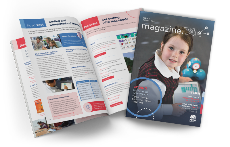 Cover and open page of T4L Magazine issue 4