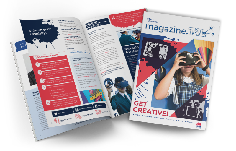 Cover and open page of T4L Magazine issue 5