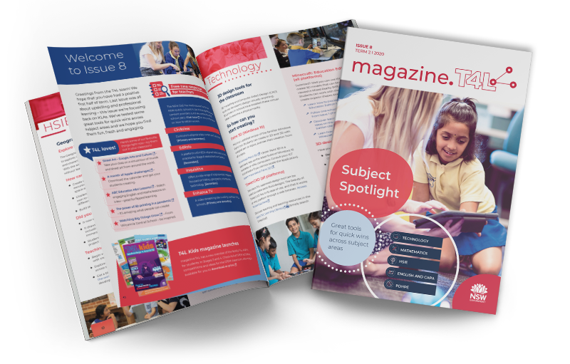 Cover and open page of T4L Magazine issue 8