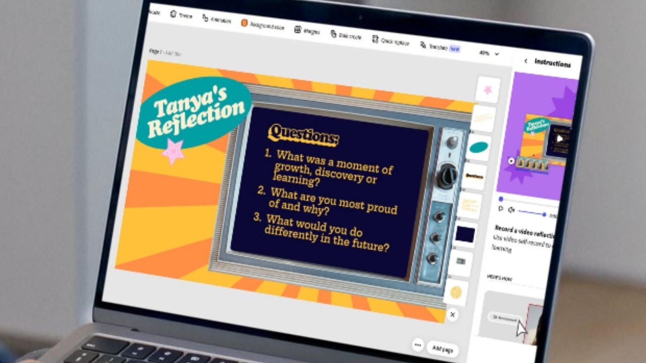 Adobe tool on screen