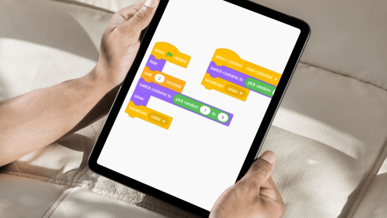 Tablet with the CS First interface.