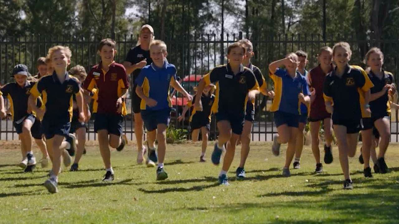 Students participating in the Nedds Uncomfortable Challenge