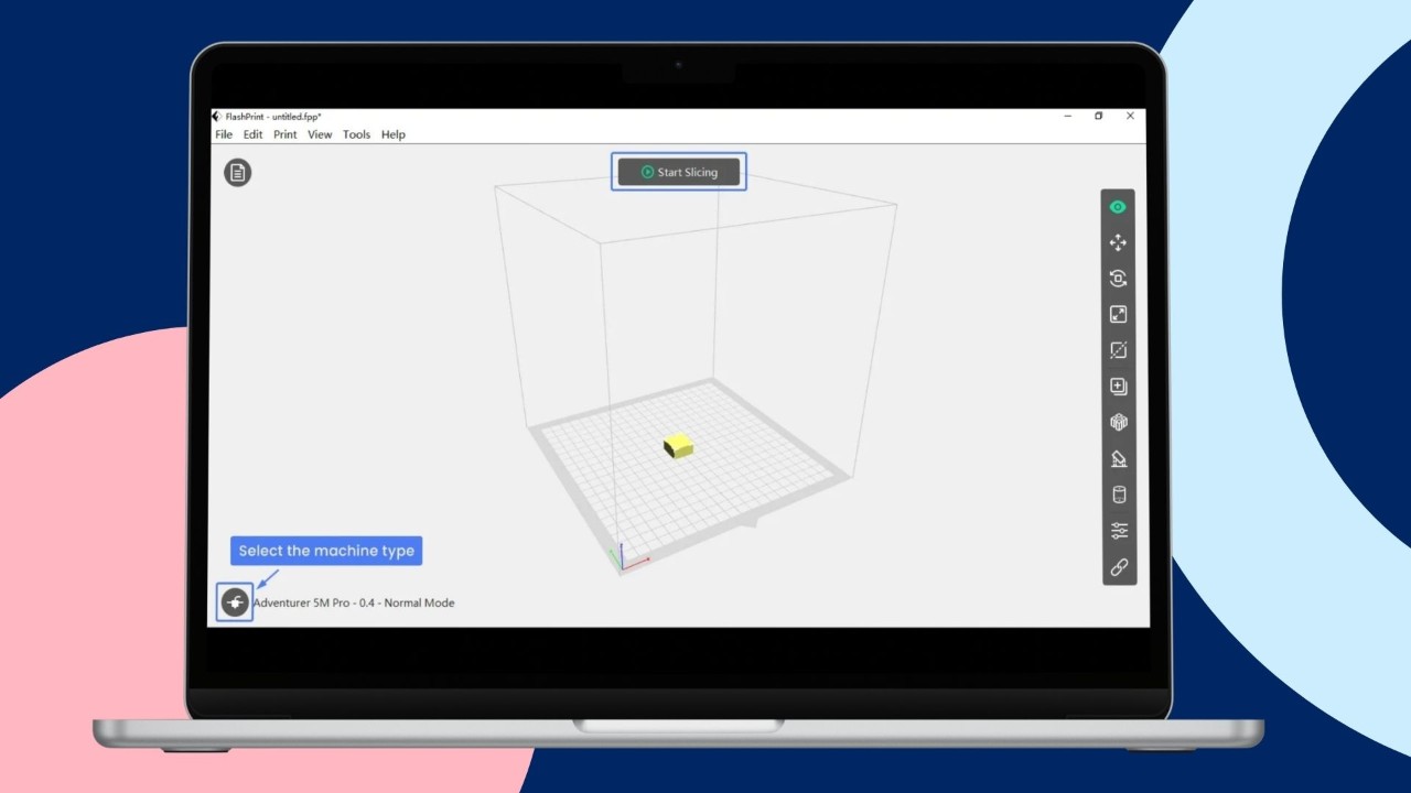 A screenshot of FlashPrint software interface