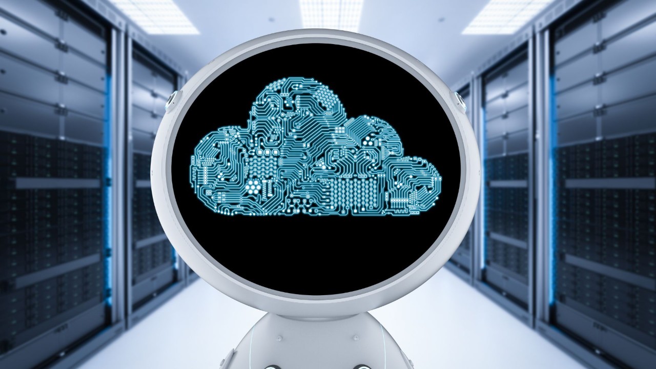 Cloud icon on robot